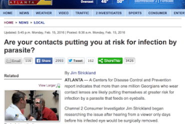 Contact Lenses and Parasites